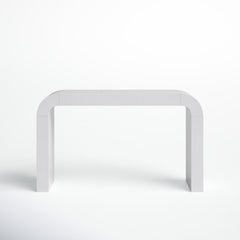 Console Table, 54 Inch Wide, Acacia and Engineered Wood, White