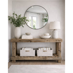 Console Table, 60 Inch, Natural Reclaimed Pine