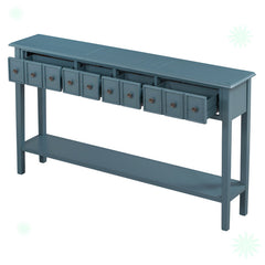 Console Table, 60 Inch Wide, Solid Pine Base with Four Drawers