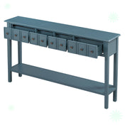Console Table, 60 Inch Wide, Solid Pine Base with Four Drawers