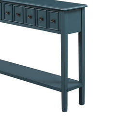 Console Table, 60 Inch Wide, Solid Pine Base with Four Drawers