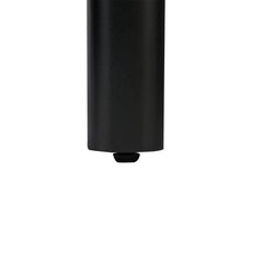 Console Table, Black Manufactured Wood with Triple Pedestal Base