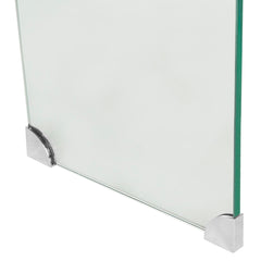 Console Table, Clear Glass with Glass Frame Base, 44 in Wide