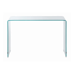 Console Table, Clear Glass with Glass Frame Base, 44 in Wide