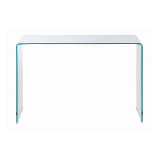Console Table, Clear Glass with Glass Frame Base, 44 in Wide