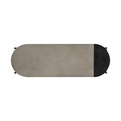 Console Table, Concrete Top, Metal Cross-Leg Base, 47 Inch Wide