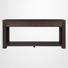 Console Table, Espresso Solid and Engineered Wood with Four Drawers