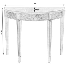 Console Table in Natural Burl with Drawers