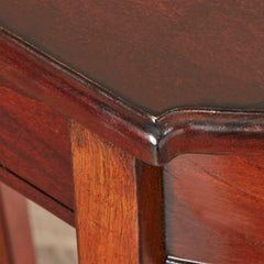 Console Table in Solid and Engineered Wood with Open Shelf, Distressed Olive Ash Burl
