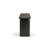 Console Table in Solid Mango Wood with Sled Base, Truffle Roast