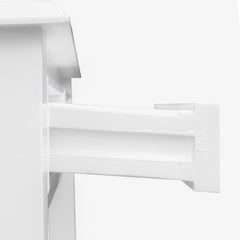 Console Table in White with Two Drawers and Open Shelf