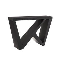 Console Table, Manufactured Wood, W-Shaped Base, Black