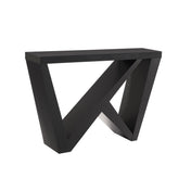 Console Table, Manufactured Wood, W-Shaped Base, Black