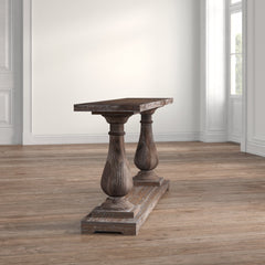Console Table, Reclaimed Pine in Rustic Brown