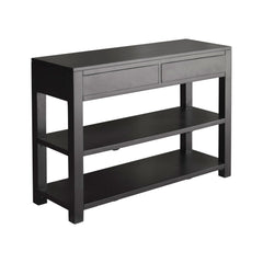 Console Table, Solid Mango Wood, Black, 40 in Wide
