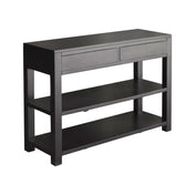 Console Table, Solid Mango Wood, Black, 40 in Wide