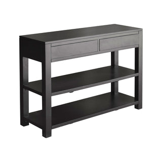 Console Table, Solid Mango Wood, Black, 40 in Wide