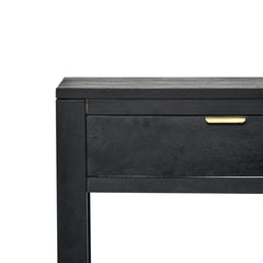 Console Table, Solid Mango Wood, Black, 40 in Wide