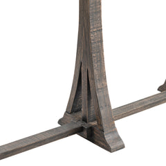 Console Table, Solid Mango Wood in Distressed Dark Brown