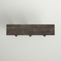 Console Table, Solid Mango Wood in Distressed Dark Brown