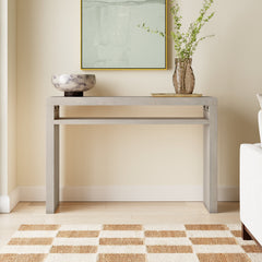 Console Table, Solid Mango Wood in Natural