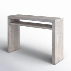 Console Table, Solid Mango Wood in Natural