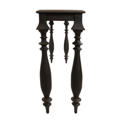 Console Table, Solid Mango Wood with Antique Black Top