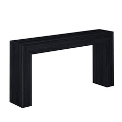 Console Table, Solid Pine, 66 in W, Black