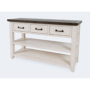 Console Table, Solid Pine with Three Drawers