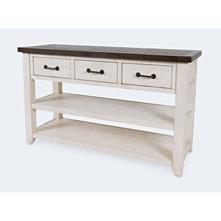 Console Table, Solid Pine with Three Drawers
