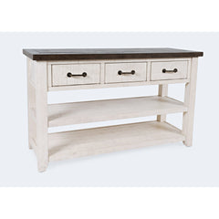 Console Table, Solid Pine with Three Drawers