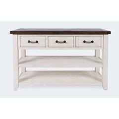 Console Table, Solid Pine with Three Drawers
