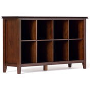 Console Table, Solid Pine Wood with Four Legs, Russet Brown