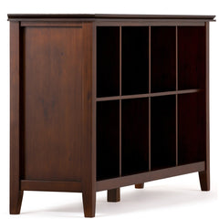 Console Table, Solid Pine Wood with Four Legs, Russet Brown