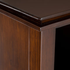 Console Table, Solid Pine Wood with Four Legs, Russet Brown