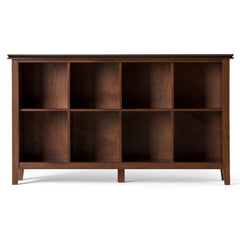 Console Table, Solid Pine Wood with Four Legs, Russet Brown