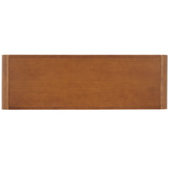 Console Table, Two-Tier Solid and Engineered Wood in Walnut