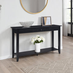 Console Table with Drawer and Shelves, 48-Inch Wide