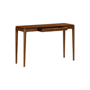 Console Table with Drawers in Solid and Manufactured Wood, Dark Walnut