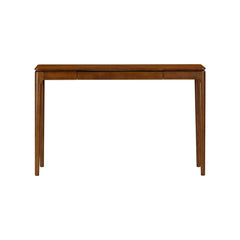 Console Table with Drawers in Solid and Manufactured Wood, Dark Walnut