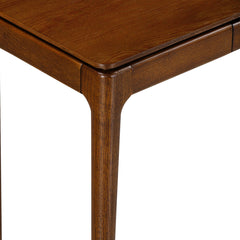 Console Table with Drawers in Solid and Manufactured Wood, Dark Walnut