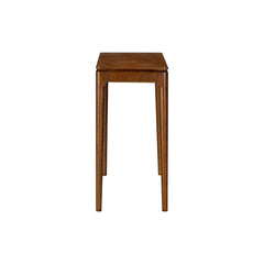 Console Table with Drawers in Solid and Manufactured Wood, Dark Walnut