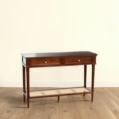 Console Table with Solid Acacia Wood, Brown