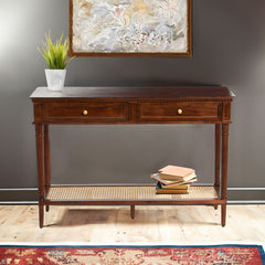 Console Table with Solid Acacia Wood, Brown