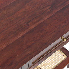 Console Table with Solid Acacia Wood, Brown