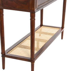 Console Table with Solid Acacia Wood, Brown