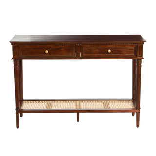 Console Table with Solid Acacia Wood, Brown