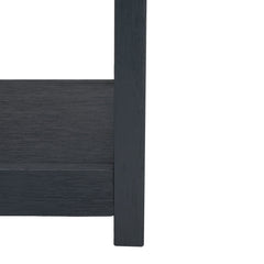 Console Table with Two Drawers in Matte Navy Wood