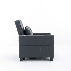 Convertible Sleeper Sofa Chair Bed, Single, Dark Gray Linen Blend