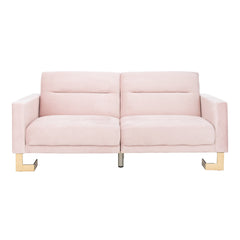 Convertible Sofa Bed, Full Size Sleeper, Velvet, Solid Wood Frame, Steel Feet